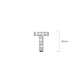 Solid 925 Sterling Silver Glamour Alphabet Letter Earrings  - 80