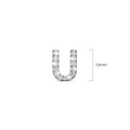 Solid 925 Sterling Silver Glamour Alphabet Letter Earrings  - 84