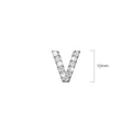 Solid 925 Sterling Silver Glamour Alphabet Letter Earrings  - 88