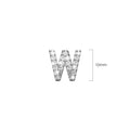 Solid 925 Sterling Silver Glamour Alphabet Letter Earrings  - 92