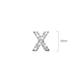 Solid 925 Sterling Silver Glamour Alphabet Letter Earrings  - 96
