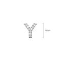 Solid 925 Sterling Silver Glamour Alphabet Letter Earrings  - 100