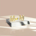 Solid 925 Sterling Silver Glamour Alphabet Letter Earrings Gold - 51