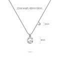Solid 925 Sterling Silver Initial Crystal Personalised Alphabet Letter Necklace Silver - 28
