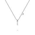 Solid 925 Sterling Silver Initial Crystal Personalised Alphabet Letter Necklace Silver - 34