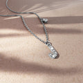 Solid 925 Sterling Silver Initial Crystal Personalised Alphabet Letter Necklace Silver - 39