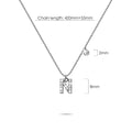 Solid 925 Sterling Silver Initial Crystal Personalised Alphabet Letter Necklace Silver - 56