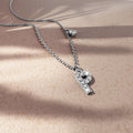 Solid 925 Sterling Silver Initial Crystal Personalised Alphabet Letter Necklace Silver - 63
