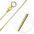 Solid 925 Sterling Silver Snake Chain Necklace in Gold Layered - Brilliant Co