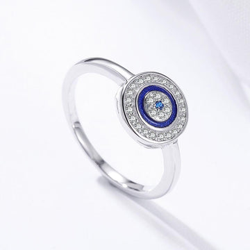 Solid 925 Sterling Silver Cobalt Blue Ring