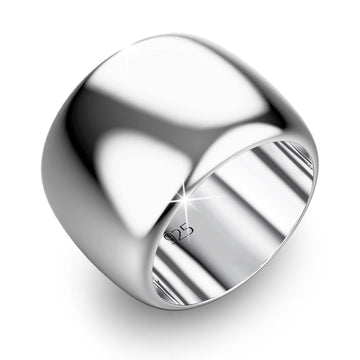Solid 925 Sterling Silver Broadly Chunky Ring