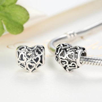 Solid 925 Sterling Silver Full of Amour Charm - Brilliant Co