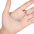 Solid 925 Sterling Silver Hope Inscription CZ Charm - Brilliant Co