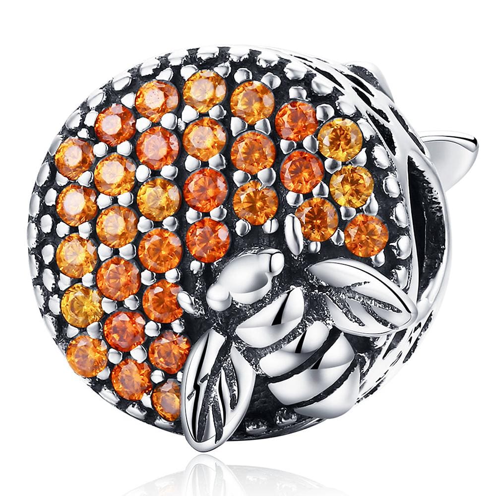 Solid 925 Sterling Silver Honey Bee Charm - Brilliant Co