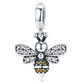 Solid 925 Sterling Silver Just Orange Bee Pandora Inspired Charm - Brilliant Co
