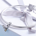 Solid 925 Sterling Silver Just Orange Bee Pandora Inspired Charm - Brilliant Co