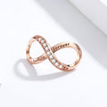 Solid 925 Sterling Silver Family Forever Infinity Pandora Inspired Charm Rose Gold