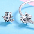 Solid 925 Sterling Silver Vintage Inspired Antique Alphabet Charm - 6