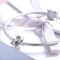 Solid 925 Sterling Silver Vintage Inspired Antique Alphabet Charm - 7