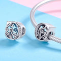 Solid 925 Sterling Silver Vintage Inspired Antique Alphabet Charm - 9