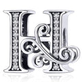 Solid 925 Sterling Silver Vintage Inspired Antique Alphabet Charm - 23