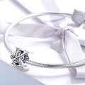 Solid 925 Sterling Silver Vintage Inspired Antique Alphabet Charm - 34