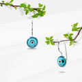 Solid 925 Sterling Silver Saucers Earrings Blue