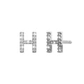Solid 925 Sterling Silver Glamour Alphabet Letter Earrings  - 30