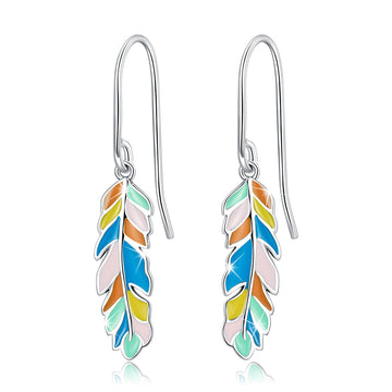 Solid 925 Sterling Silver Samba Dream Colourful Feathers Charms