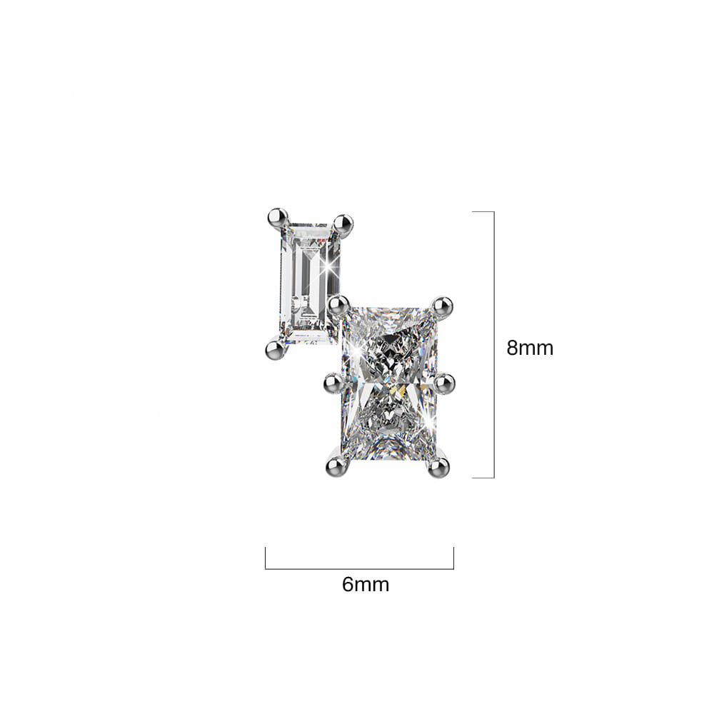Solid 925 Signature Silver Stellar Stud Earrings 4