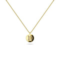 Solid 925 Sterling Silver Initial Alphabet Personalised Disc Necklace - 14