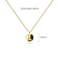 Solid 925 Sterling Silver Initial Alphabet Personalised Disc Necklace - 48