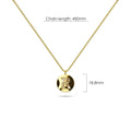 Solid 925 Sterling Silver Initial Alphabet Personalised Disc Necklace - 72