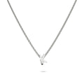 Solid 925 Sterling Silver Initial Alphabet Letter Necklace  - 42