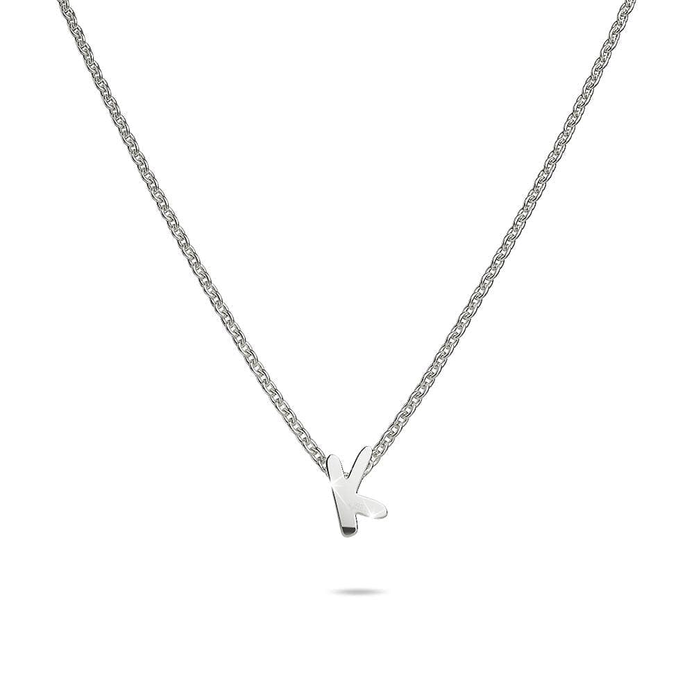 Solid 925 Sterling Silver Initial Alphabet Letter Necklace - 42