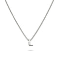 Solid 925 Sterling Silver Initial Alphabet Letter Necklace  - 46