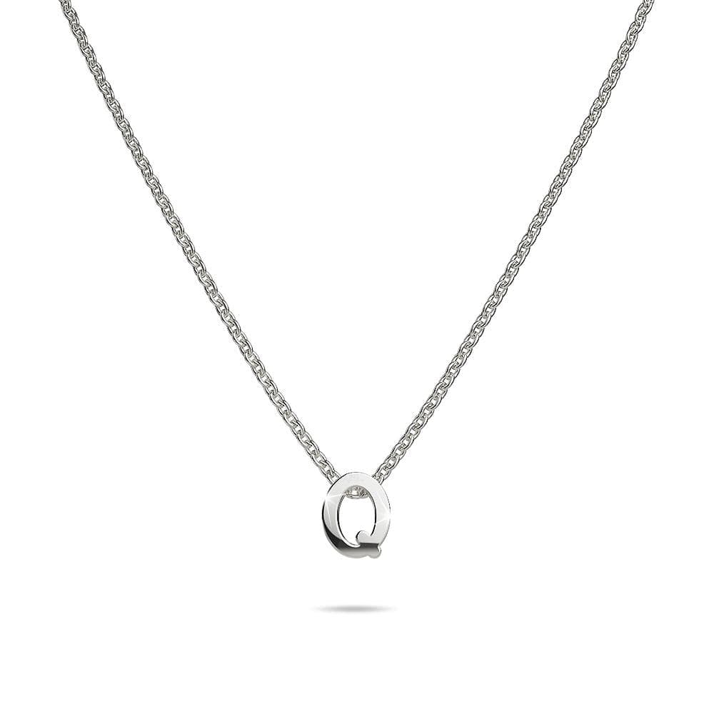 Solid 925 Sterling Silver Initial Alphabet Letter Necklace - 66