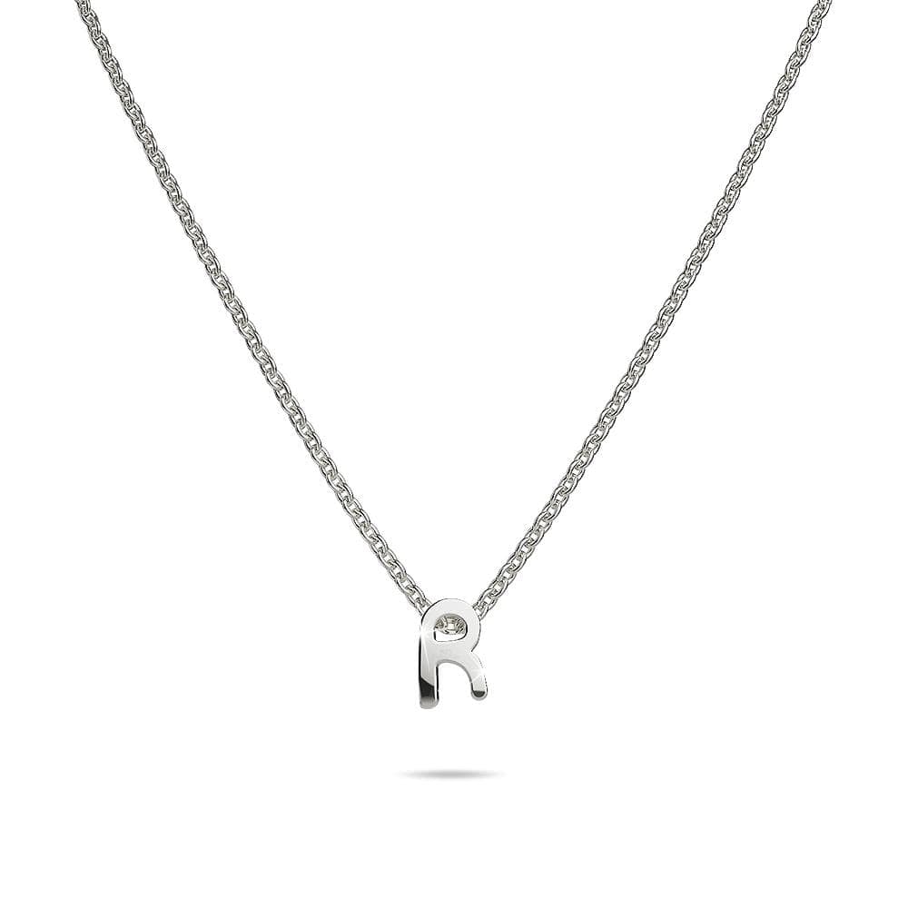 Solid 925 Sterling Silver Initial Alphabet Letter Necklace - 70
