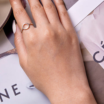 Solid 925 Sterling Silver Silver Halo Ring