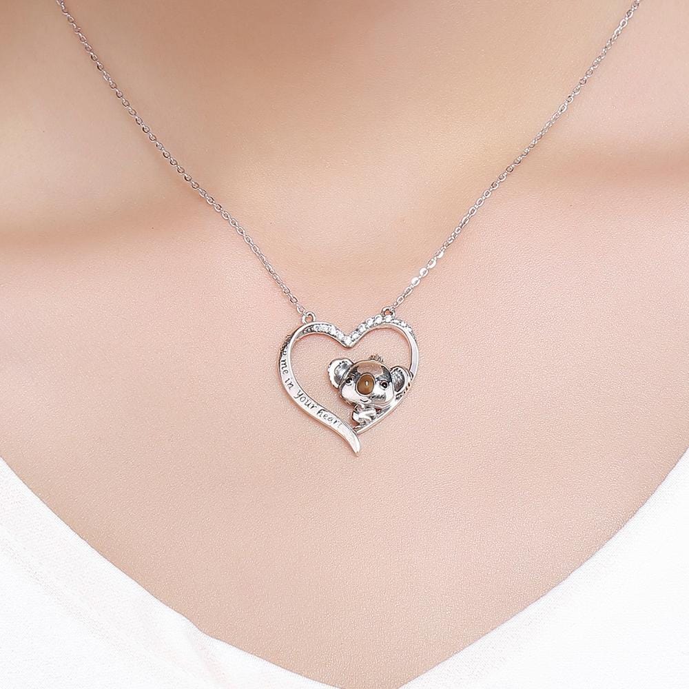 Boxed Solid 925 Sterling Silver Big Head Baby Koala Earrings & Necklace Set - Brilliant Co