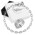 Boxed Solid 925 Sterling Silver Infinity Love Bracelet and Ring Set