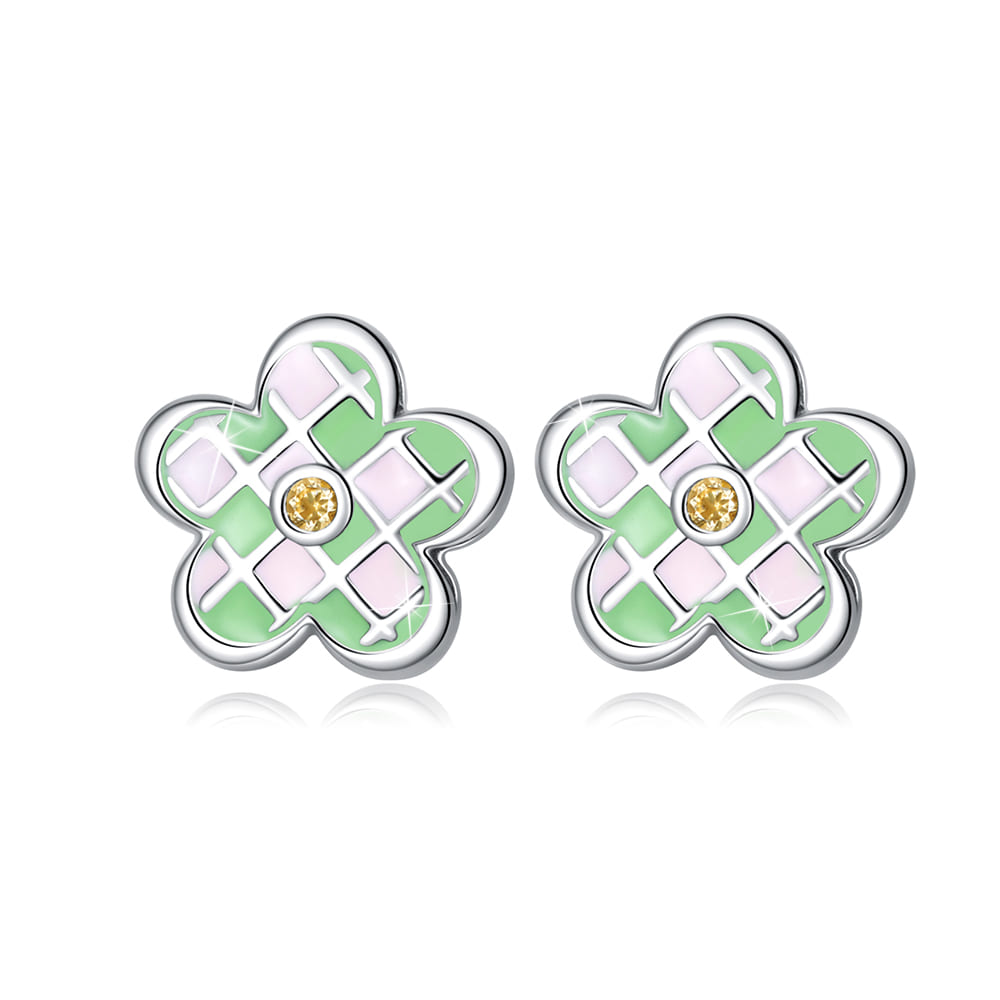 Boxed Solid 925 Sterling Silver Sunny Day Boxed Stud Earrings Sets