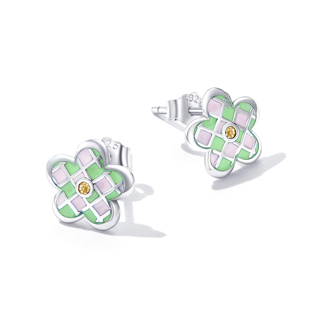 Boxed Solid 925 Sterling Silver Sunny Day Boxed Stud Earrings Sets