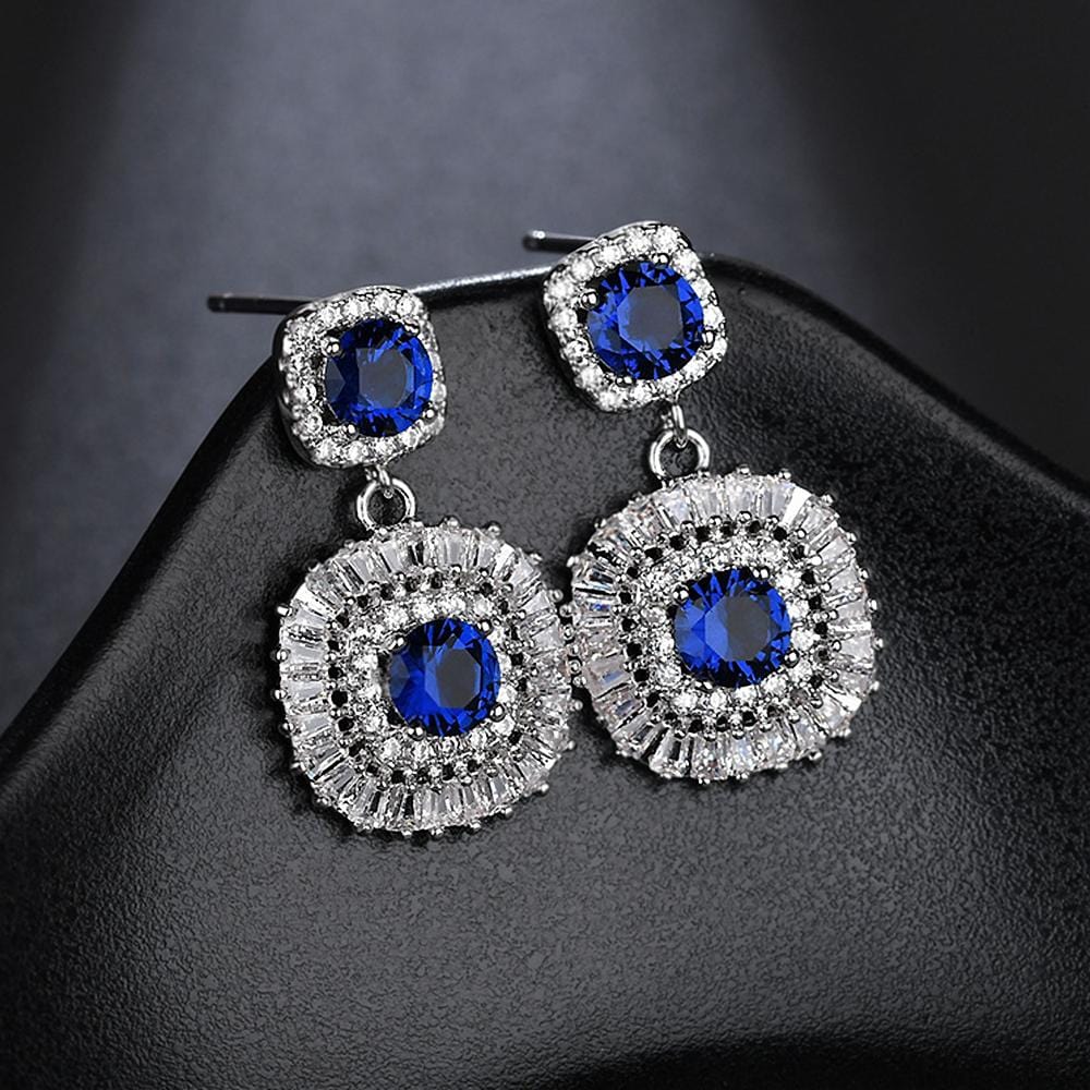 Rosie Bloom Earrings in Sapphire - Brilliant Co