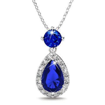 Mystique Bloom Necklace in Sapphire - Brilliant Co