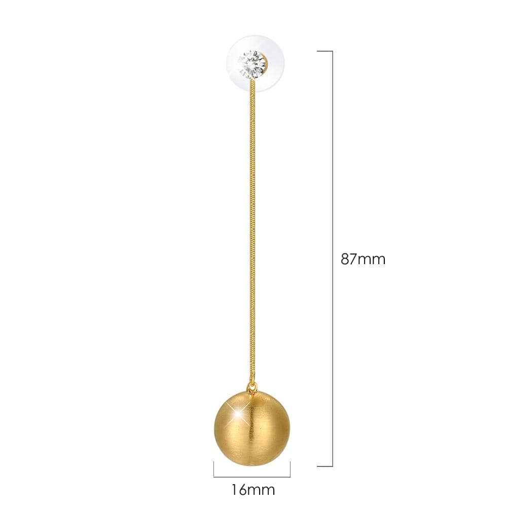 Golden Ball Earrings - Brilliant Co