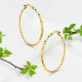 Twisted Hoop Earrings 50mm - Brilliant Co