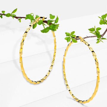 Twisted Hoop Earrings 60mm - Brilliant Co