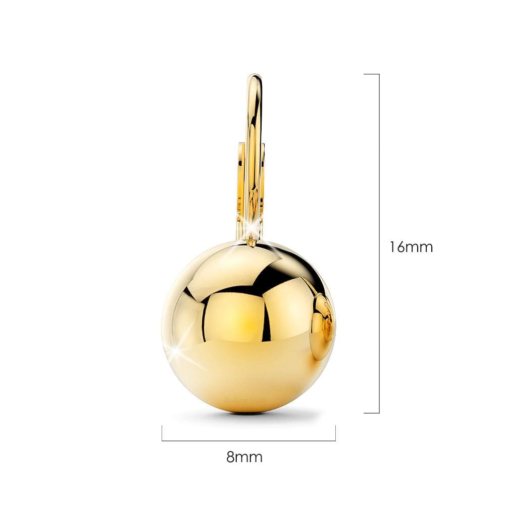 Glam Ball Leverback Earrings - Brilliant Co