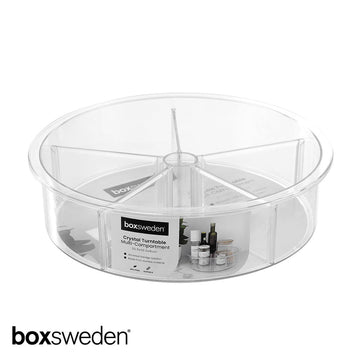 Boxsweden CRYSTAL LAZY SUSAN WITH DIVIDERS 30.5CM